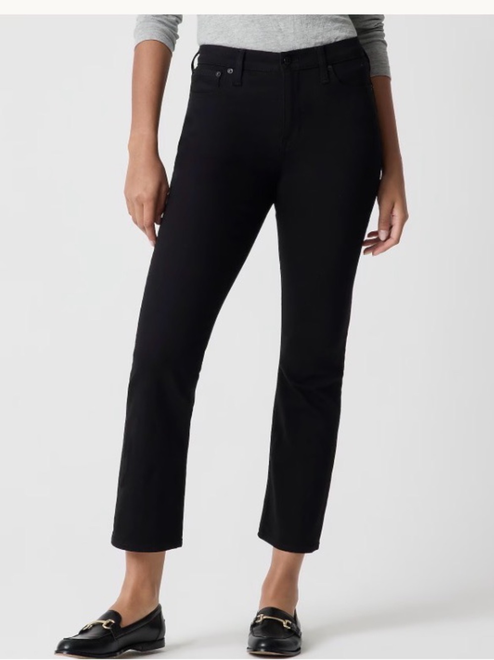 J Crew Black Flare Crop Jeans, size 31 NWT